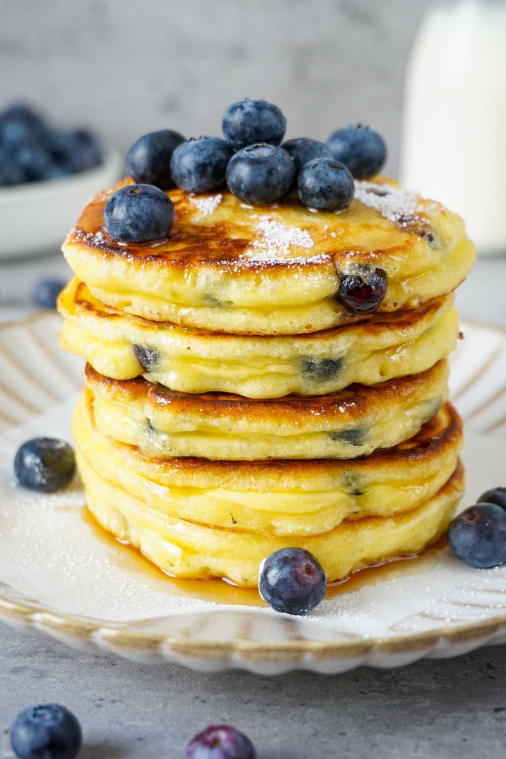 Blaubeer Pancakes mit Buttermilch