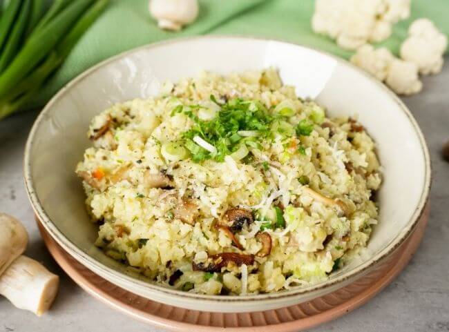 Leckeres Low Carb Risotto mit Blumenkohl