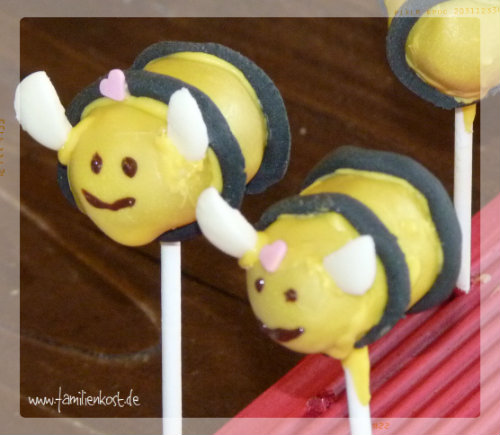 Cake Pop Bienen statt Kuchen zum Kindergeburtstag