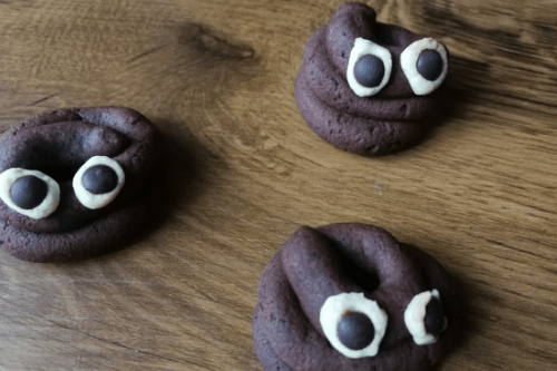 Kacki Kekse als Hundehaufen für Kinder backen